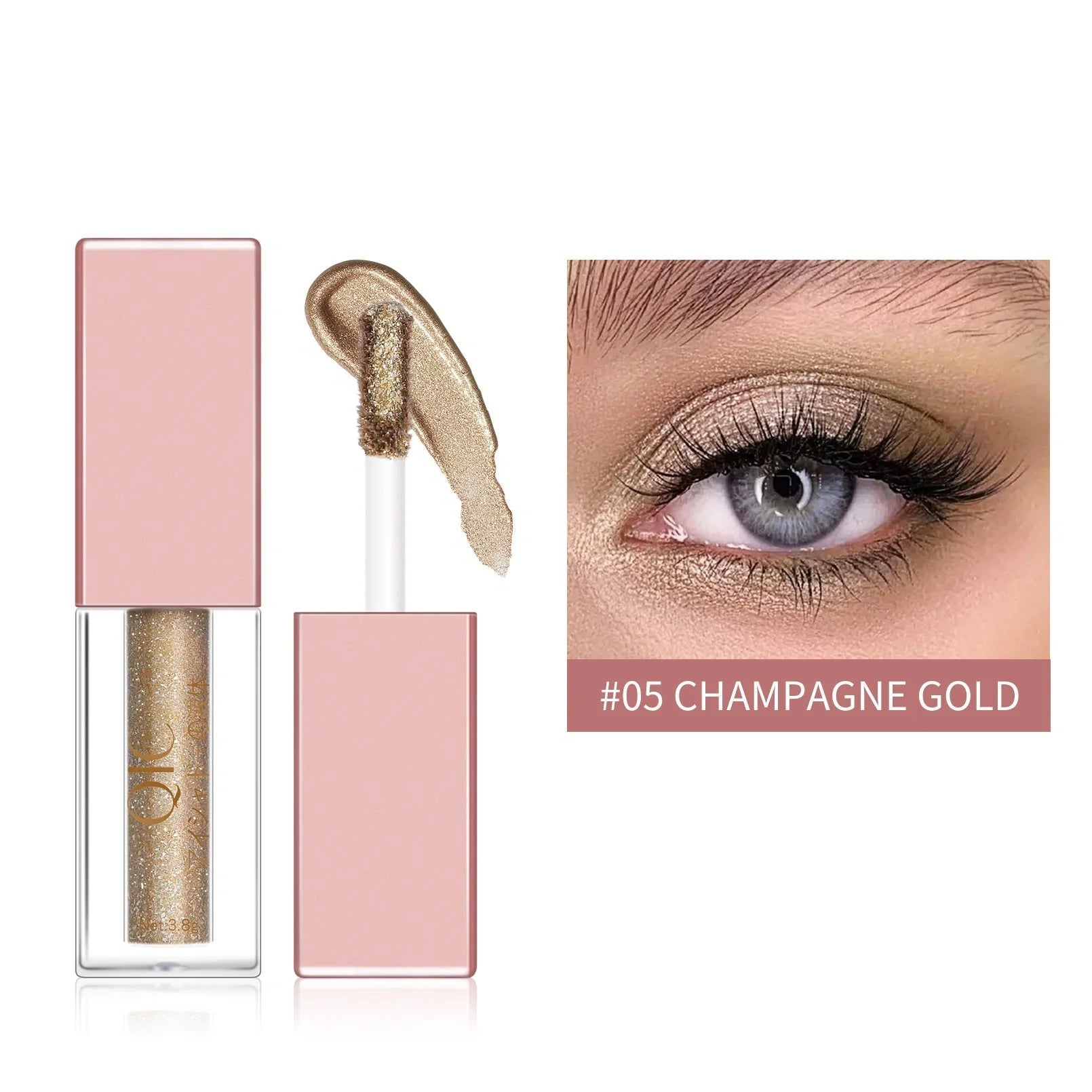 Liquid Eyeshadow with Crushed Diamond Effect in various colors for a glamorous look