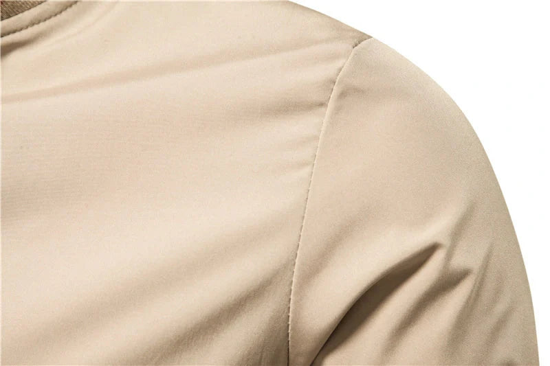 Men's striped zip-up jacket with pockets, available in multiple color options and sizes