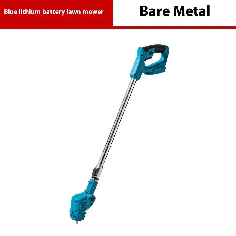 Portable weeding machine with bare metal construction showing 1300mm length and garden application