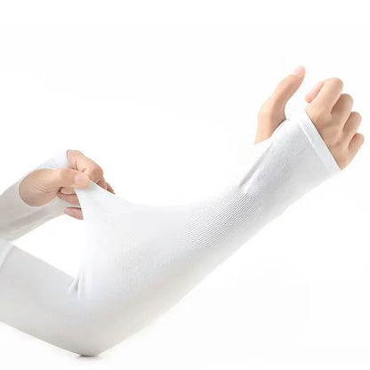 Viscose fibre driving sun sleeves in multiple colours showing open finger design