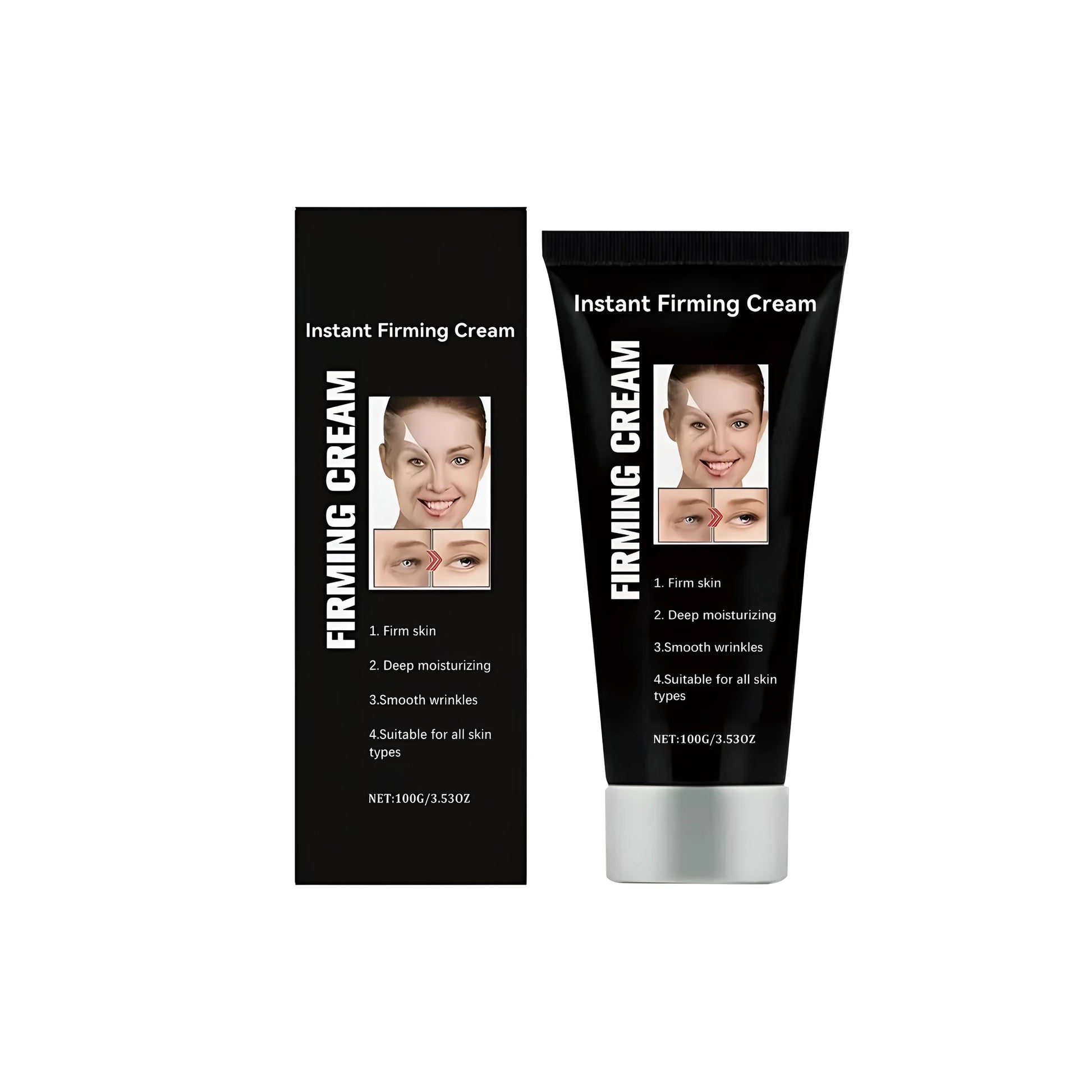 100g jar of anti wrinkle firming and moisturising cream with vitamin C and E
