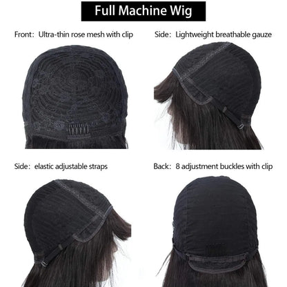 Full machine made water wave BOB wig for ladies in short hair length, 8 to 14 inch options