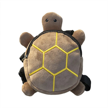 Cartoon turtle shape dog backpack harness with metal zipper and 20 x 18cm storage compartment