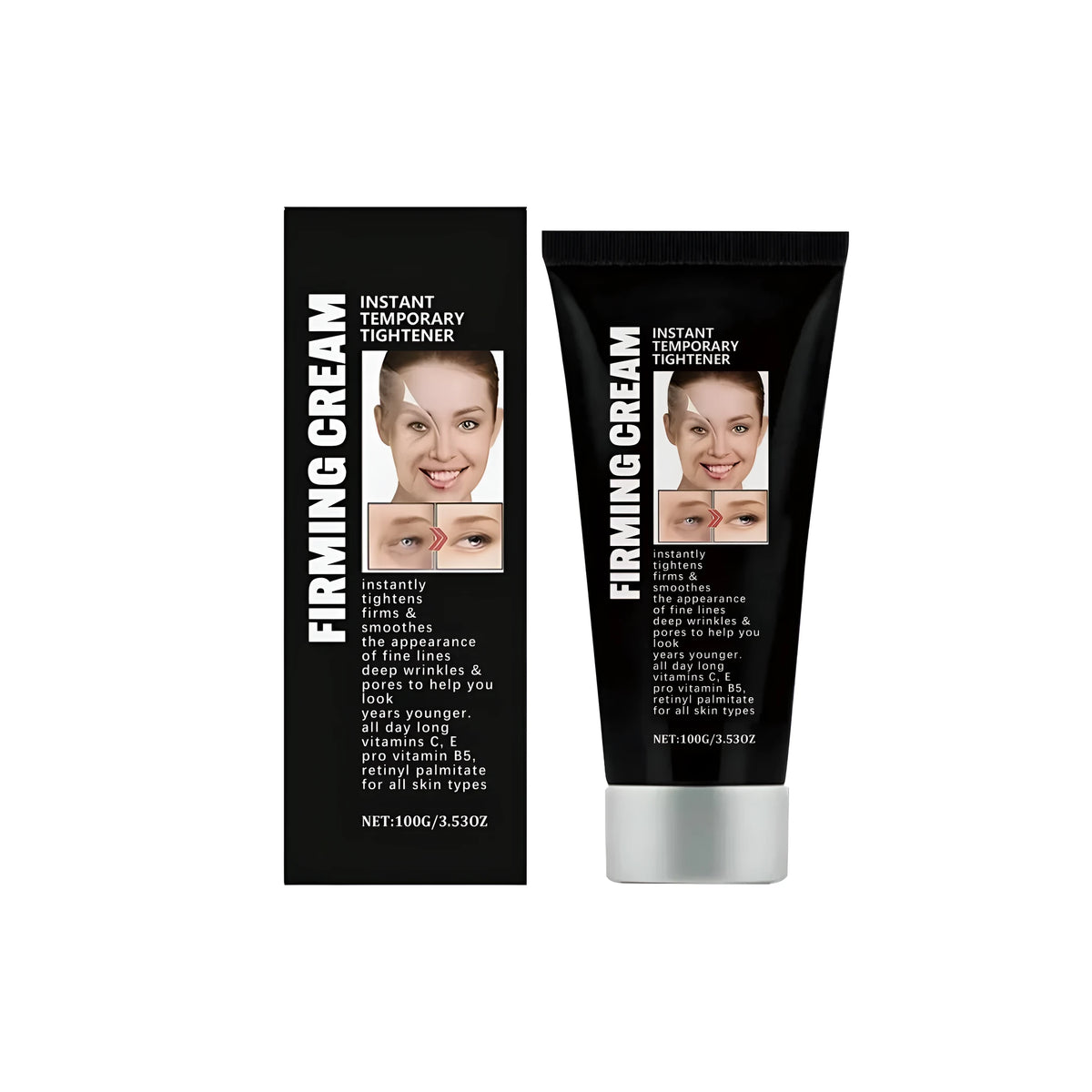 50g jar of anti wrinkle and firming face cream containing retinol palmitate and vitamin C
