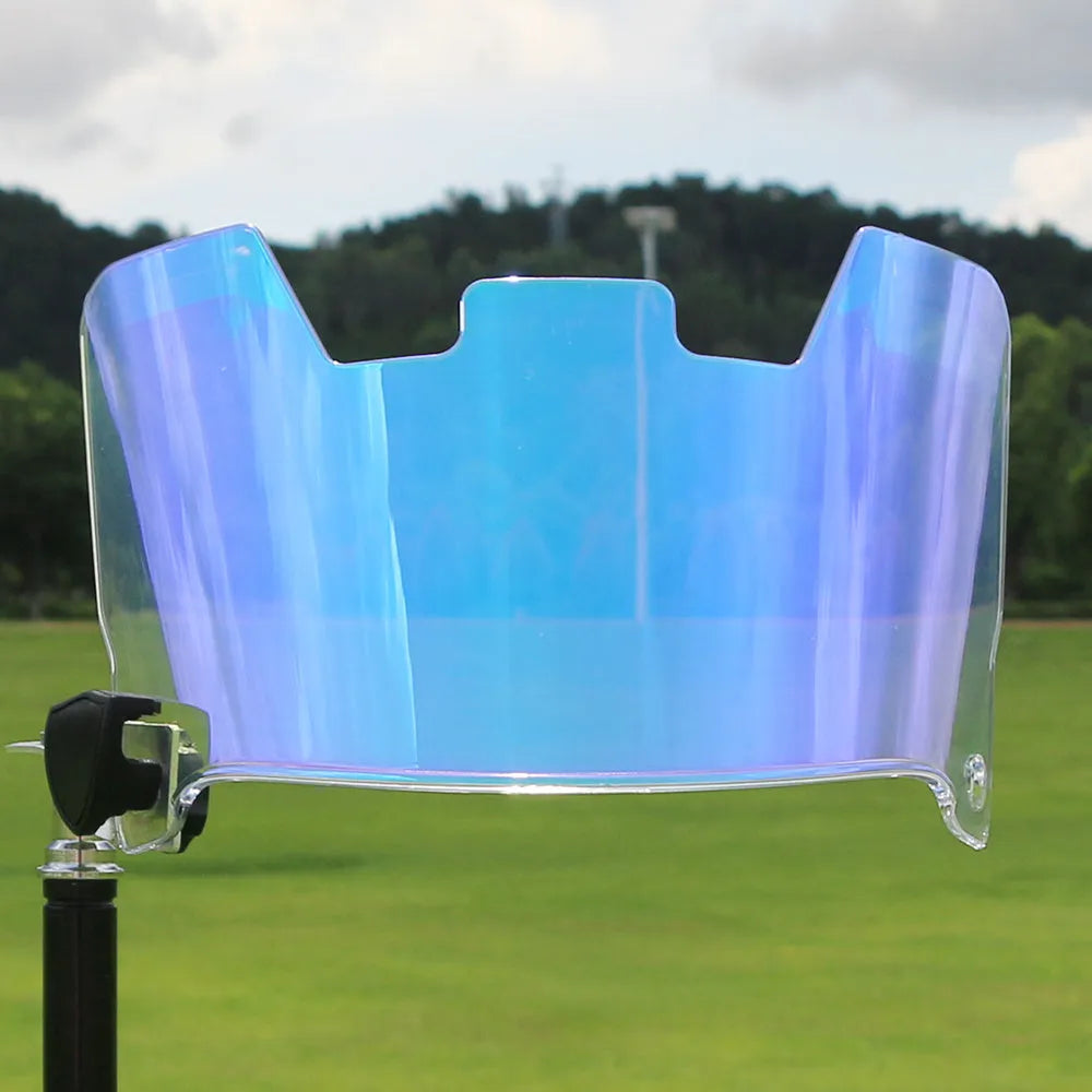 High-strength protective goggles designed for easy installation on an American style rugby helmet, shown in one of 24 available colours.