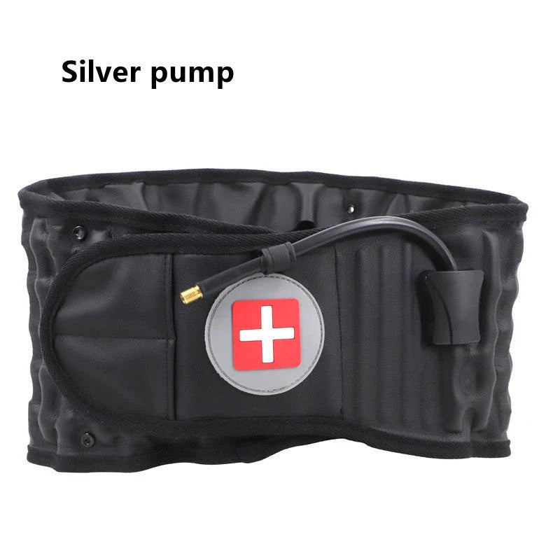 Inflatable Lumbar Traction Belt designed for back pain relief, featuring an adjustable inflation system and durable construction for personalized support and comfort.