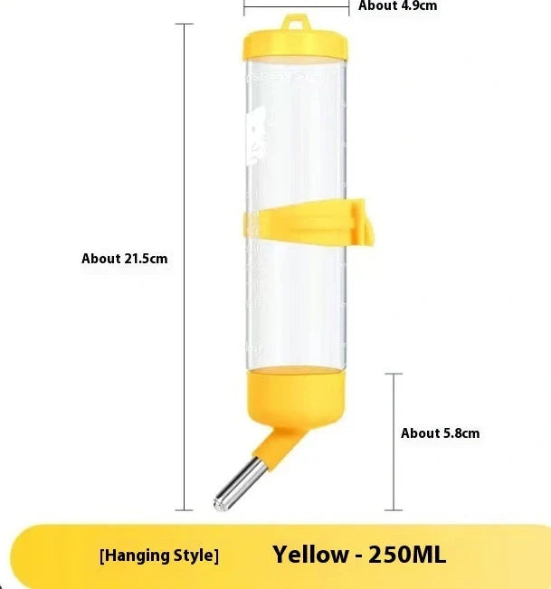 Green ball kettle water feeder with leak-proof design for small pets, showing ball drinking mechanism