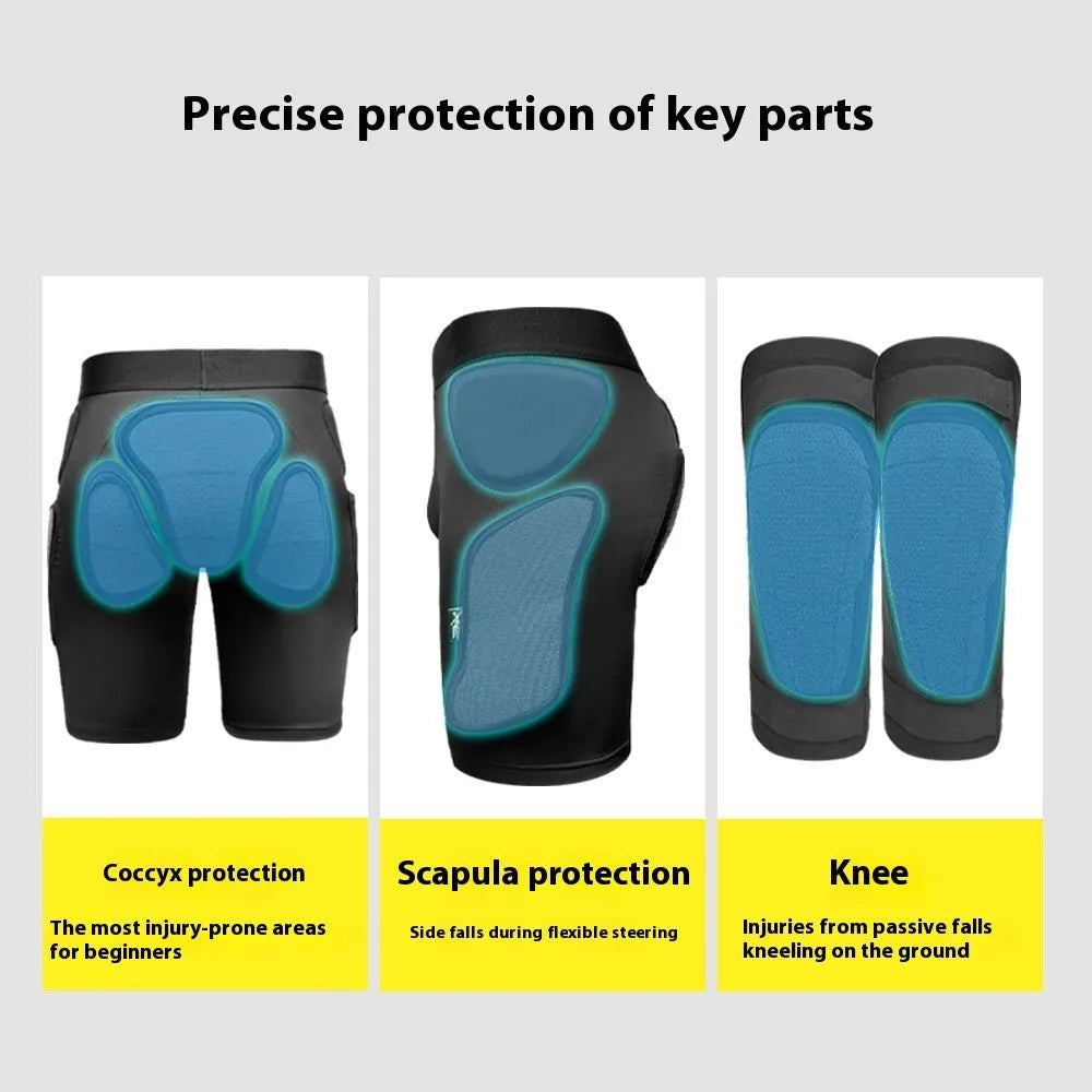 X-ray diffraction ski protective hip and knee pads for impact absorption during sports