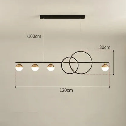 Rectangular aluminium ceiling lamp in black or gold finish, with remote control for dimming, sizes 80cm 95cm 120cm