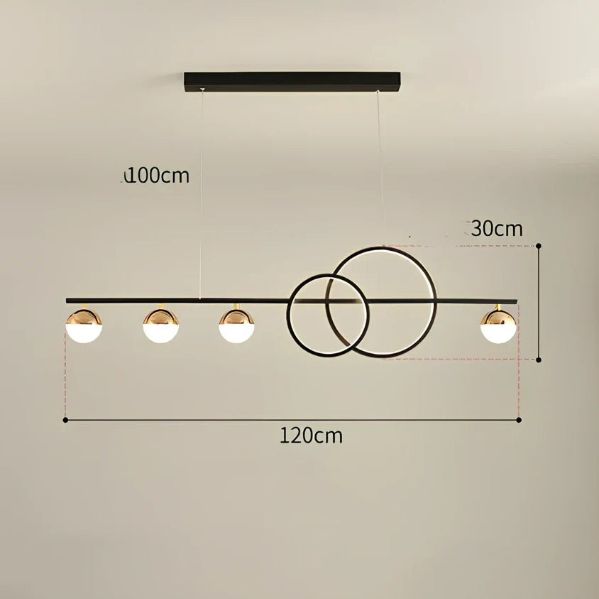 Rectangular aluminium ceiling lamp in black or gold with remote control for dimming and colour adjustment