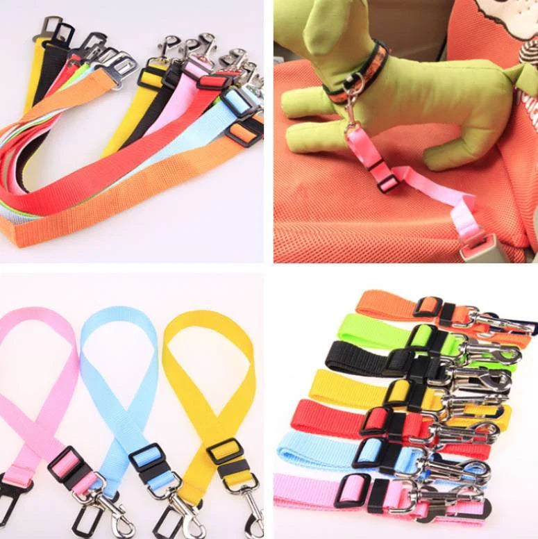 Adjustable Seatbelt Dog Leash for Secure and Comfortable Car Rides with Pets