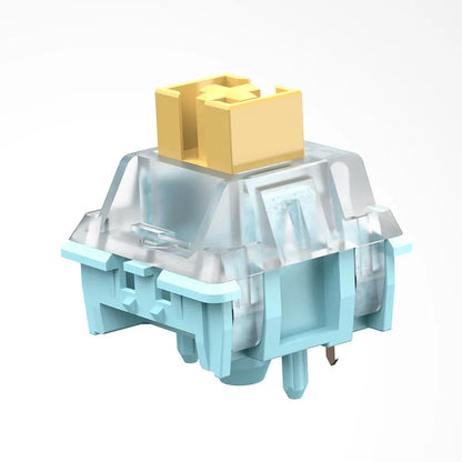 36 Tiger Mo Sea Salt Lemon PRO Mute mechanical keyboard switches with linear design and 45g actuation force