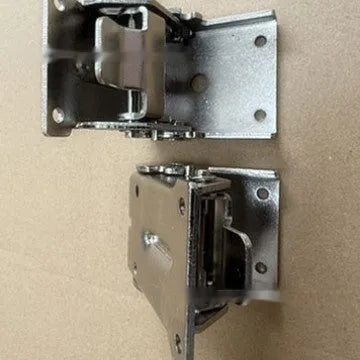 Furniture foot folding hinge with 0-90 degree adjustment and self-locking mechanism for cabinet doors