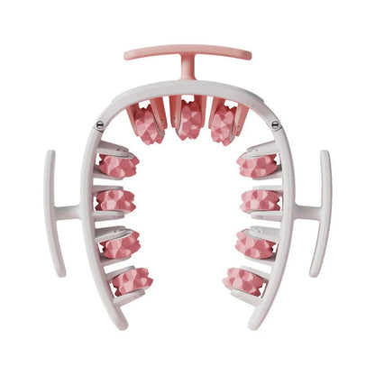 Detachable 11-wheel manual massager in white pink, white green, or green for full body muscle relief