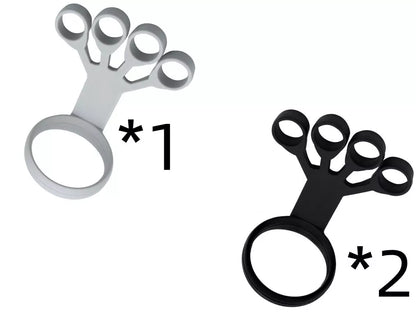 Silicone Wrist Tensioner for finger and wrist strength exercises in black, gray, and sapphire blue
