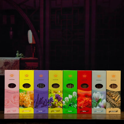 Handmade Argentinian incense sticks set with eight natural fragrance options in box