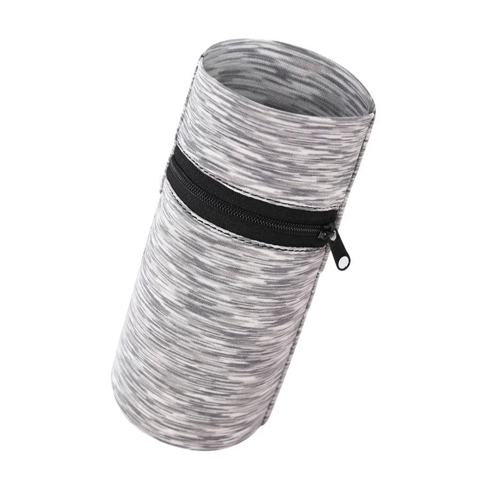 Sports arm bag with adjustable strap showing multiple colour options including striped patterns