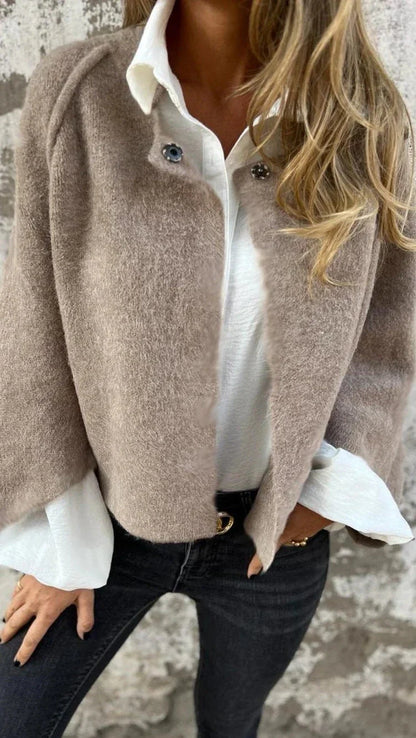 Women's cozy batwing sleeve cardigan in various colors and sizes