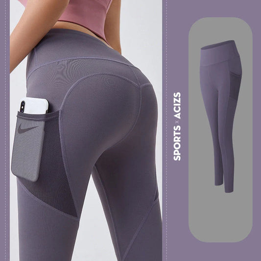 Women's high stretch yoga pants with pocket for gym and yoga