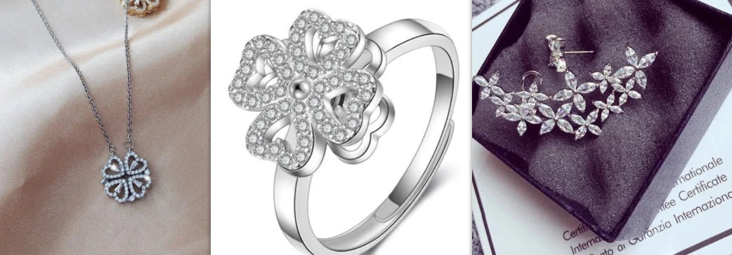 Elegant four-leaf clover necklace with magnetic and detachable design for versatile styling