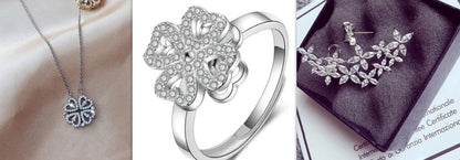 Elegant four-leaf clover necklace with magnetic and detachable design for versatile styling