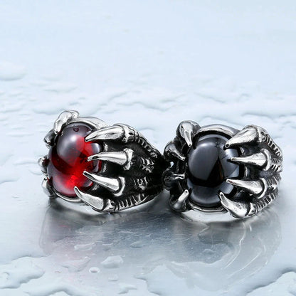Vintage Titanium Steel Zircon Ring with Intricate Design and Comfortable Fit