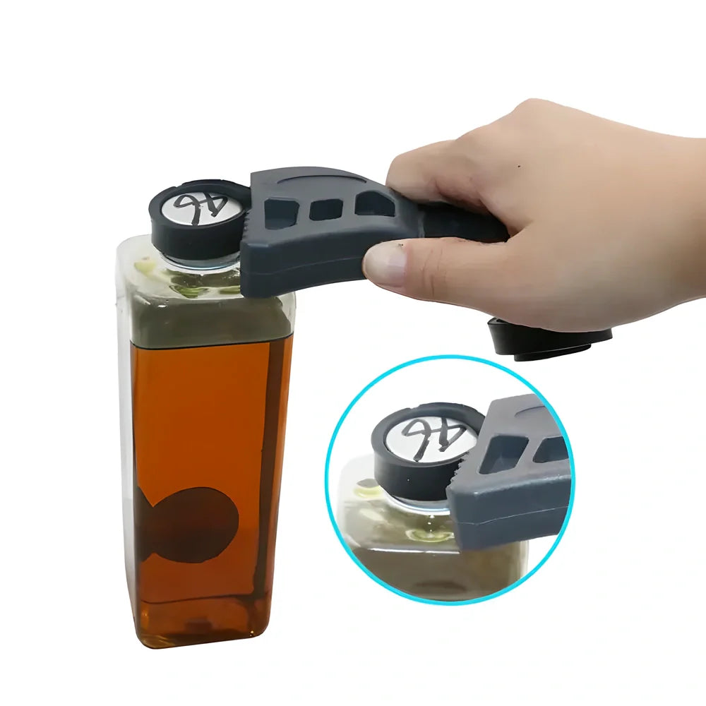 Versatile adjustable constricting wrench with rubber-polymer strap for secure gripping on a variety of objects