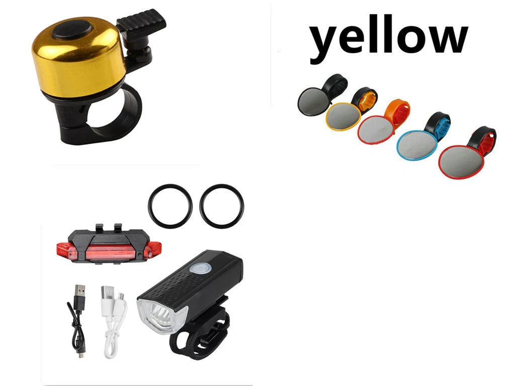 Colorful folding bike bell in various colors, perfect for adding safety and style to any bicycle