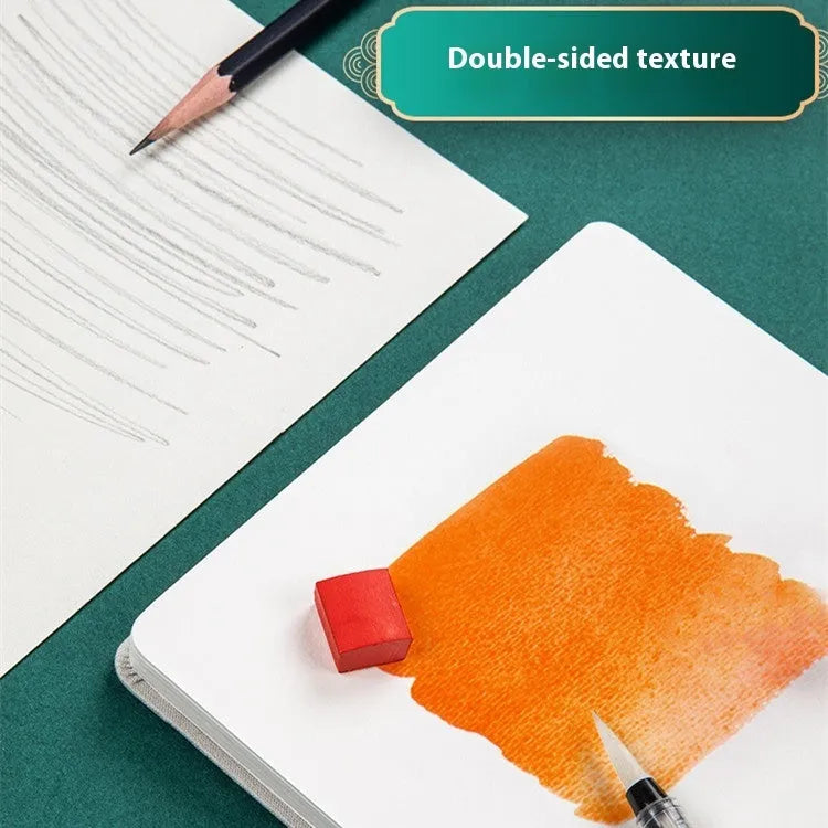 Feiluniao Watercolour Notebook: 185mm Handmade Fabric Sketchbook with 48K and 32K Colour Options for Portable Character Drawing and Graffiti