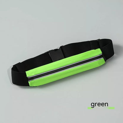 Waterproof nylon sports waist bag for outdoor activities in various colors