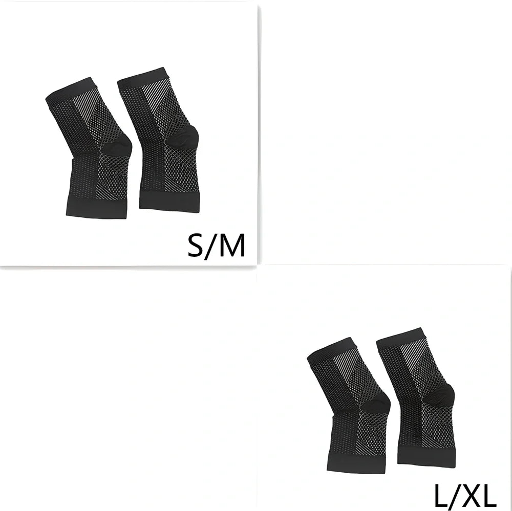 Invisible heel compression socks in black colour with absorbent insole design