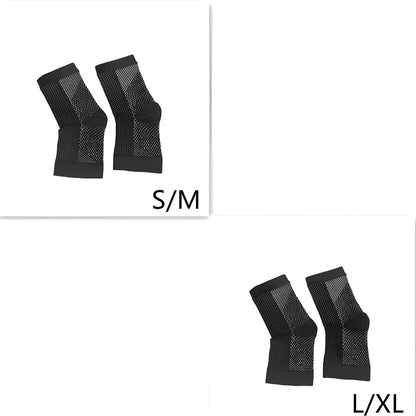 Invisible heel compression socks in black colour with absorbent insole design