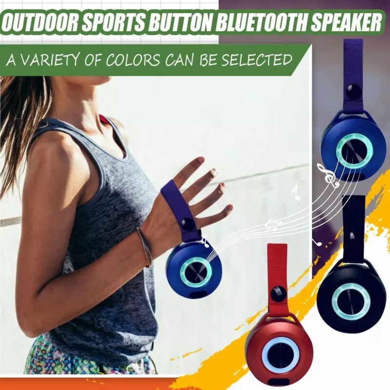 Portable Bluetooth speaker with colored lights and waterproof design