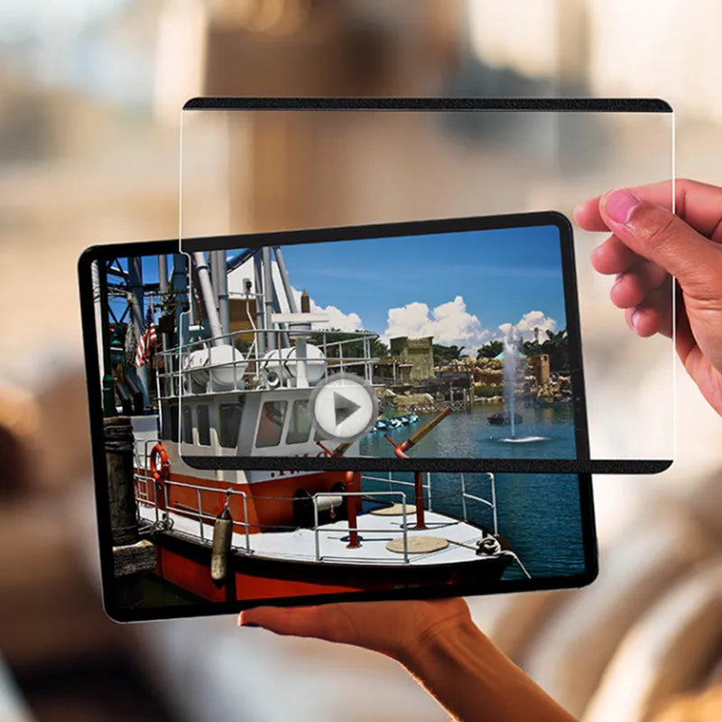 Magnetic detachable writing film for iPad with 11-inch drawing surface and application tools