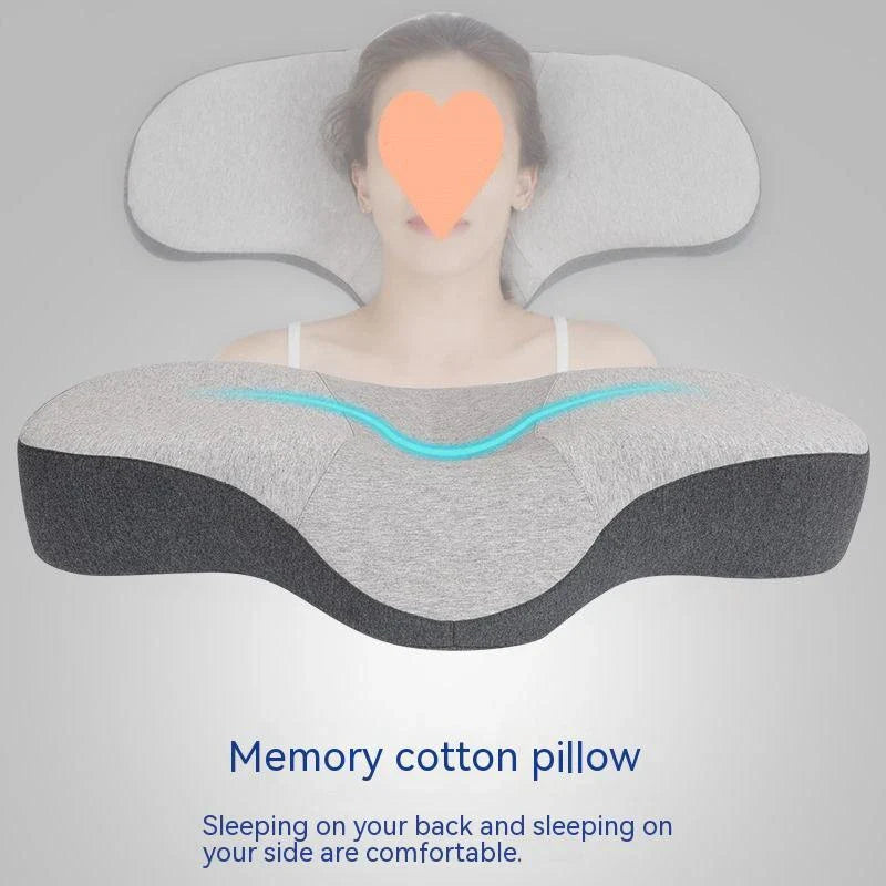 Cozy Comfort Memory Foam Pillow with Contoured Design for Neck and Back Support
