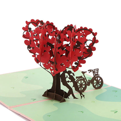 Enchanting 3D pop-up wedding invitation cards with laser-cut designs and floral motifs