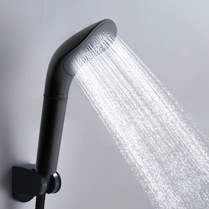 Water saving filter shower head with 1.5m stainless hose in black or white filter models