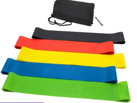 Premium fitness resistance bands in various colors and tensions for total body workouts