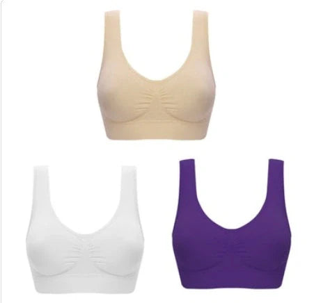 Women's seamless yoga tank top and sports bra in various colors for fitness and casual wear
