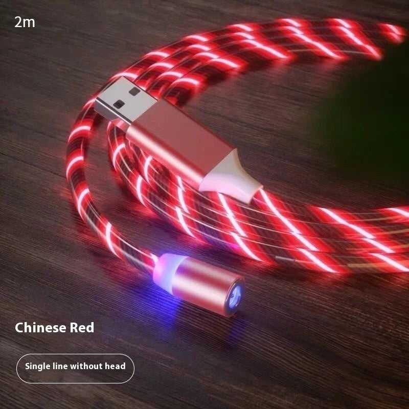 Magnetic Charging Cable Streamer in blue, red, green, and colorful options