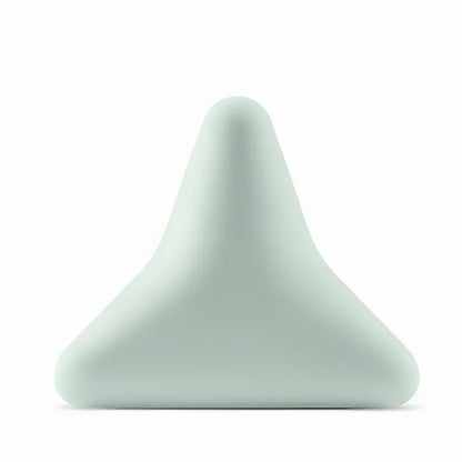 Grey silicone triangular massage cone with four corners for back, neck, scapula and psoas muscle release