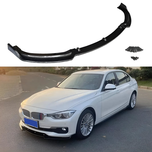 Bright black PP polypropylene front bumper lip for BMW 3 Series F30 F35 models