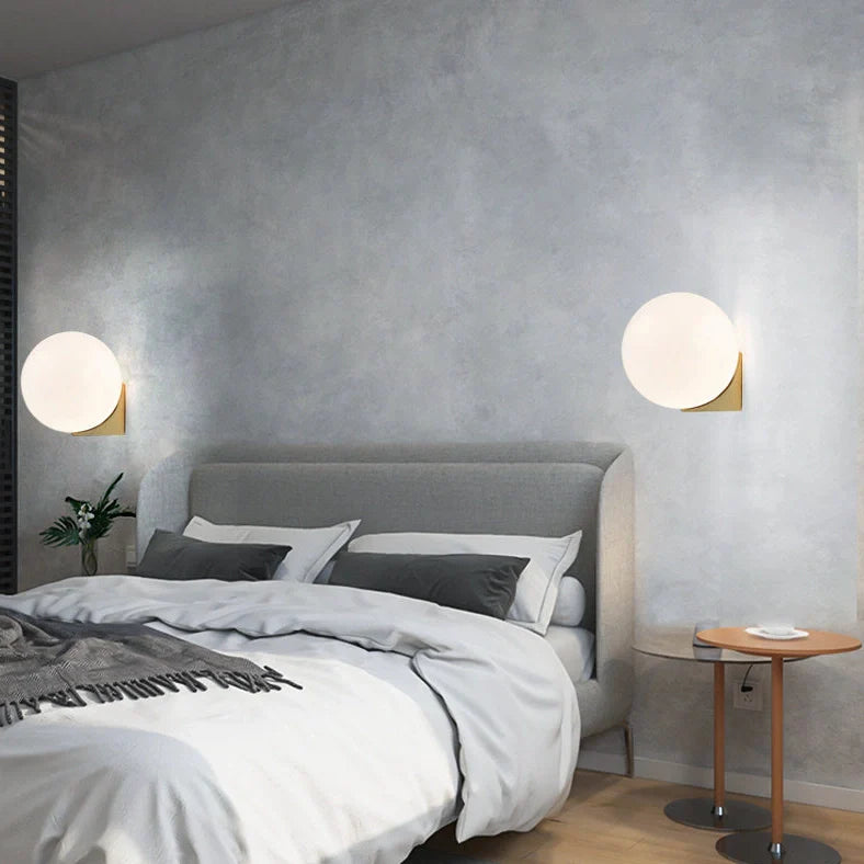 Nordic minimalist wall lamp with adjustable double heads in black finish mounted on white wall