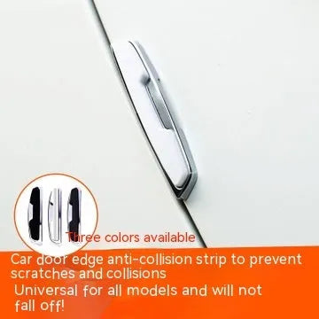 Black plastic silicone car door bumper strips four-piece set for door edge protection