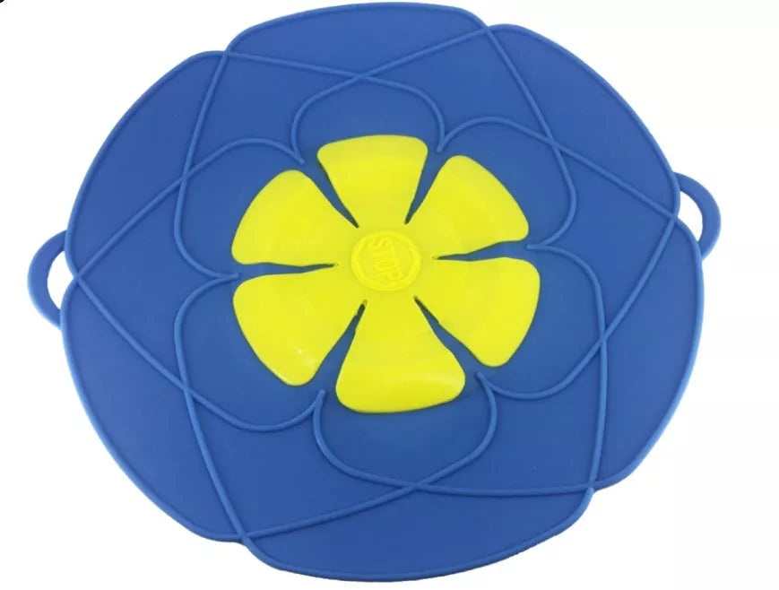 Anti-splash silicone lid for pots in various colors, preventing cooking messes