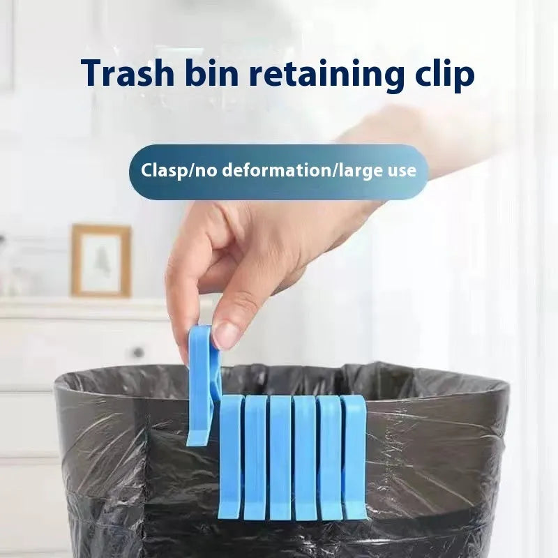 PP plastic non-slip garbage bag fixing clip for securing bin liners.