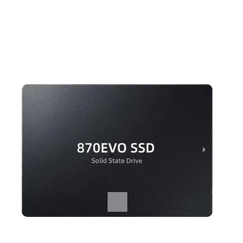 A 2.5-inch SATA solid-state drive (SSD) for computer storage upgrades.