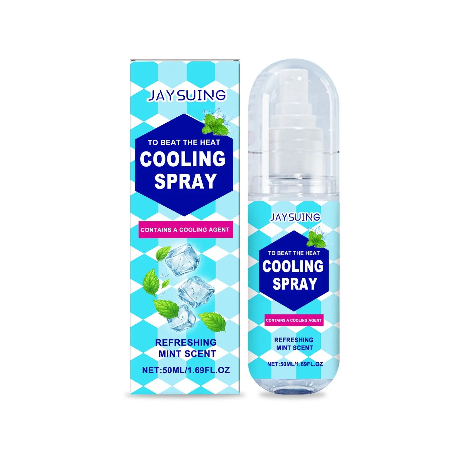 50ml cooling face spray bottle with mint extract for outdoor summer refreshment