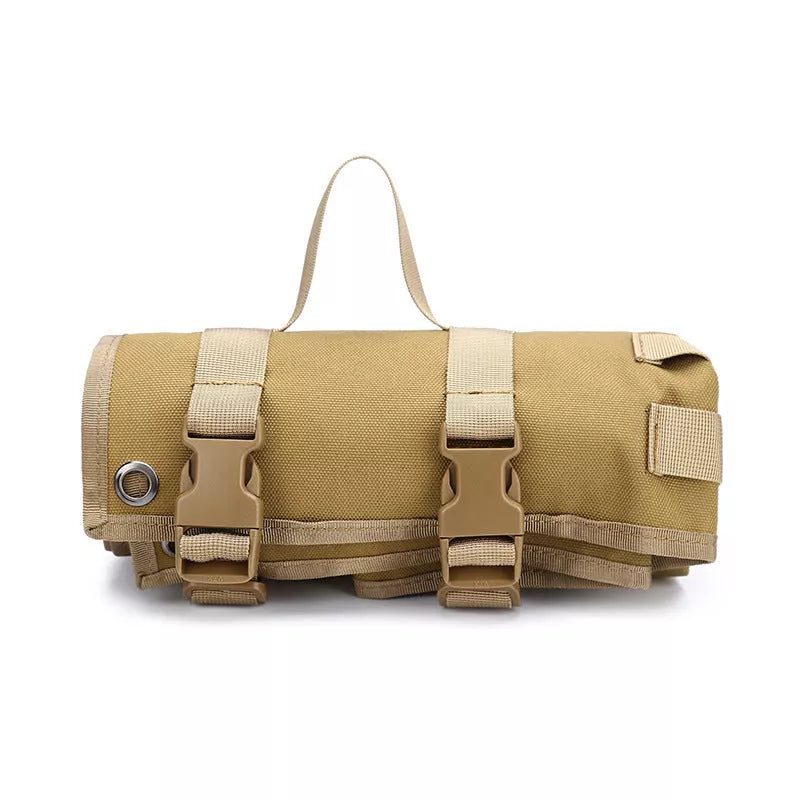 Non-slip tactical training mat for outdoor shooting and camping, available in black, khaki, green, and camouflage.