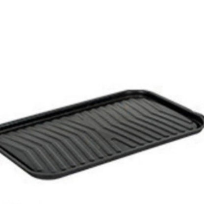 White round portable grill with chimney oven, carbon tanks, and grilled meshes for frying and baking outdoors.